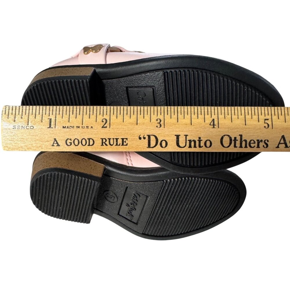 Cat & Jack Girls Butterfly Pink Gracie Boots size 5 Faux Leather Strappy Zip New - Picture 9 of 15